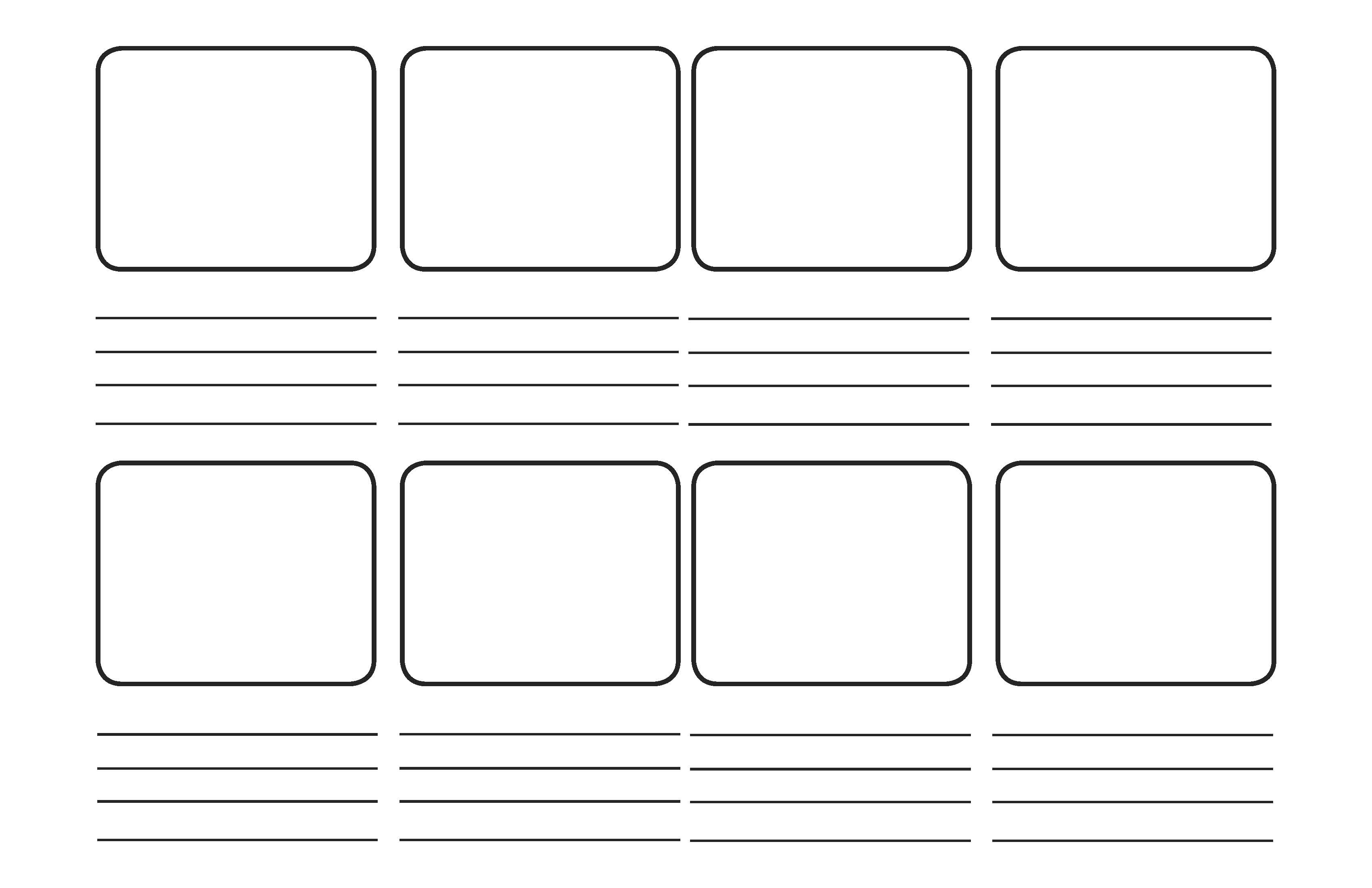 Blank 2x4 Chart Storyboard By Storyboard Templates 9347